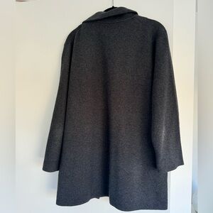 J. Crew Sophie Open Front Sweater Blazer Gray Large Wool Blend